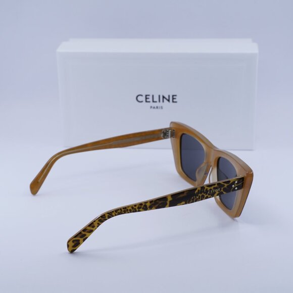 Celine CL40187I 99A Cat Eye Sunglasses - Cheetah Print/Smoke - Picture 10 of 12